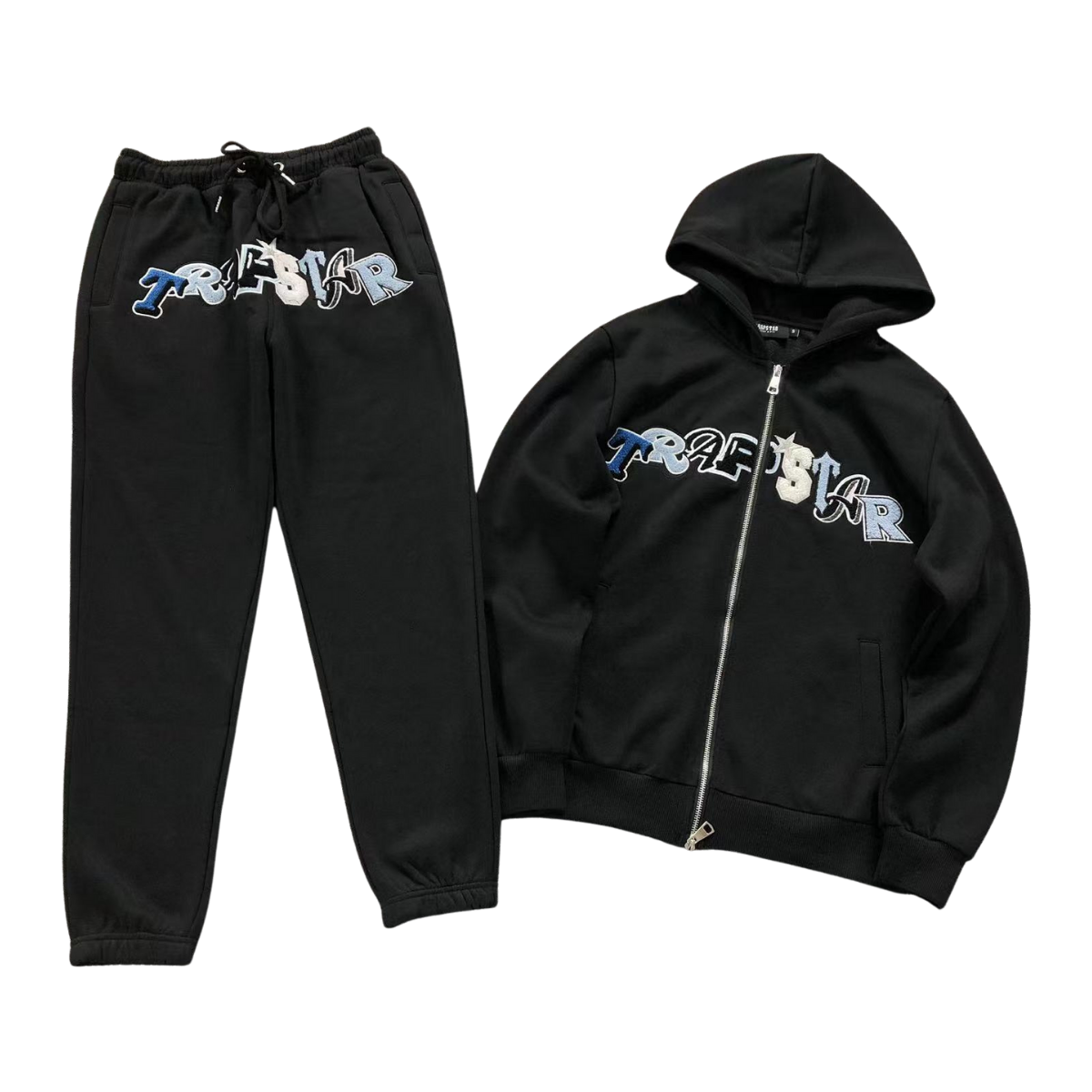 Trapstar Wildcard Hooded Tracksuit Black Blue