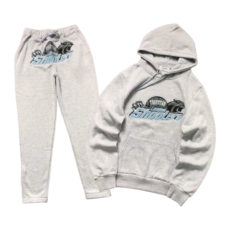 Trapstar Shooters Tracksuit Grey Ice Blue