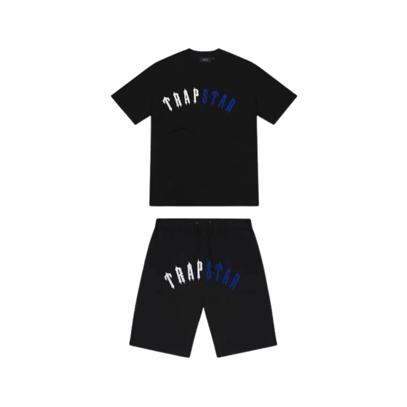 Trapstar Irongate Arch Short Set - Black Ice Edition