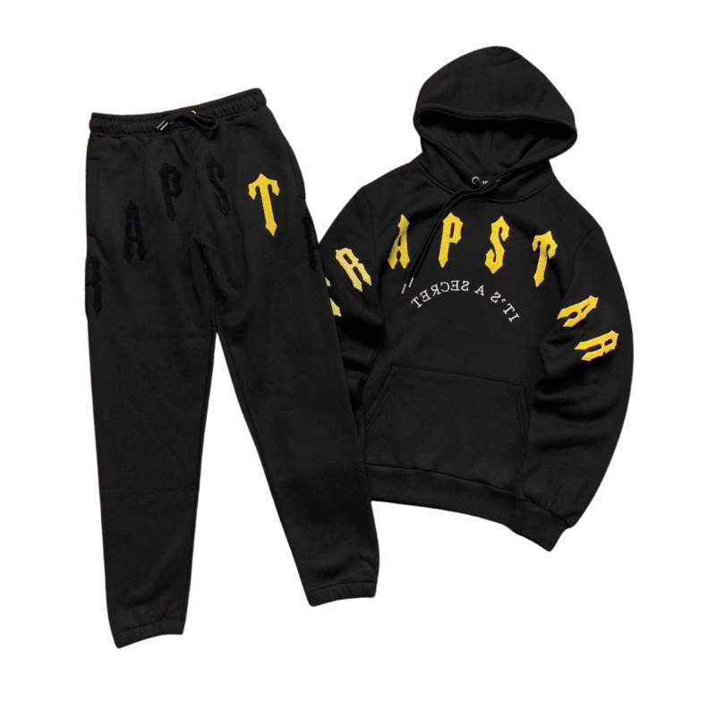Trapstar Irongate Arch Chenille Tracksuit Black Yellow