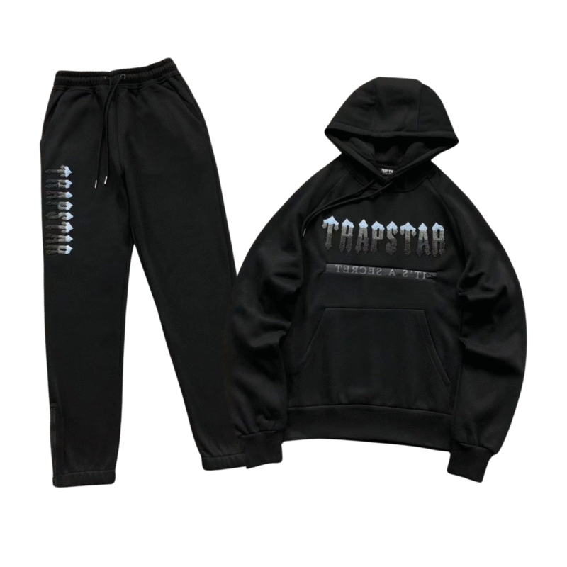 Trapstar Gradient Logo Tracksuit Black