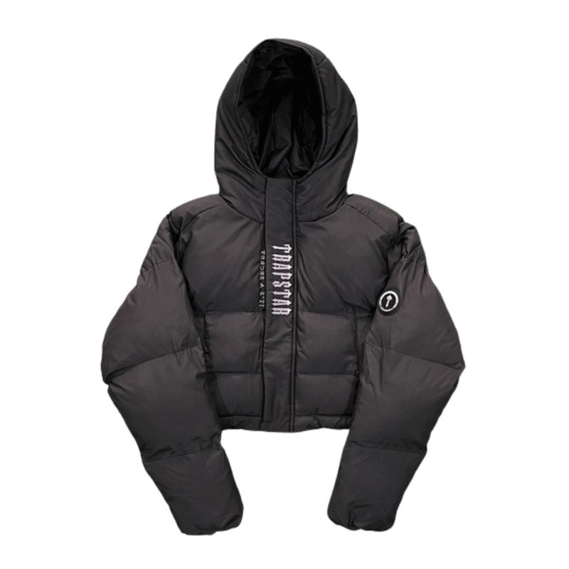 Trapstar Cropped Puffer Jacket Black