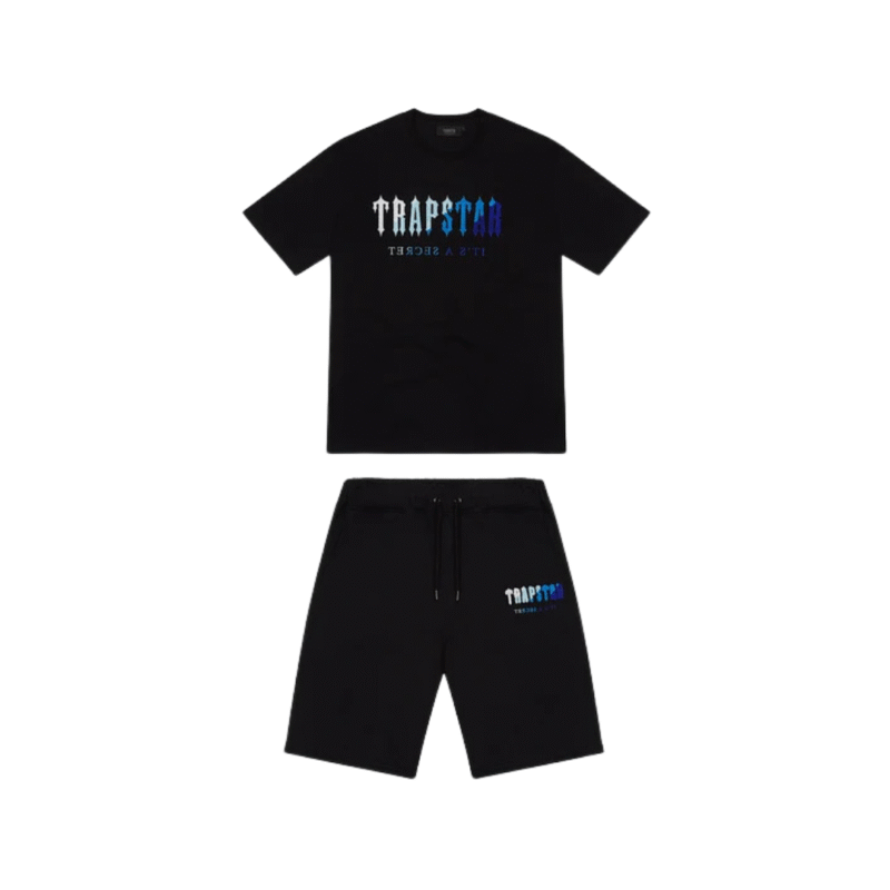 Trapstar Chenille Decoed Short Set - Black Ice Flavours 2.0 Edition