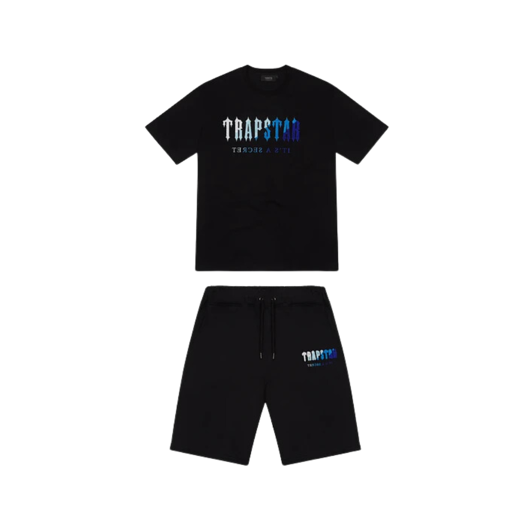 Trapstar Chenille Decoed Short Set - Black Ice Flavours 2.0 Edition