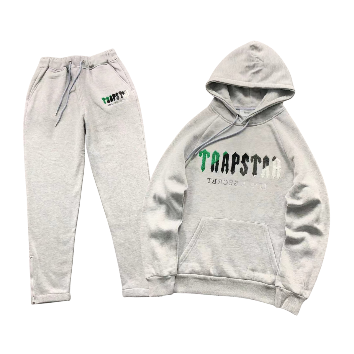 Trapstar Chenille Decoded Tracksuit Grey Green