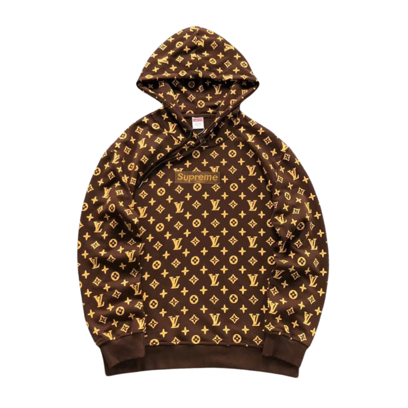 Supreme Louis Vuitton Hoodie Brown