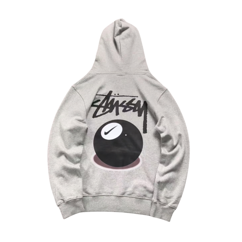 Stussy x Nike 8 Ball Hoodie Grey
