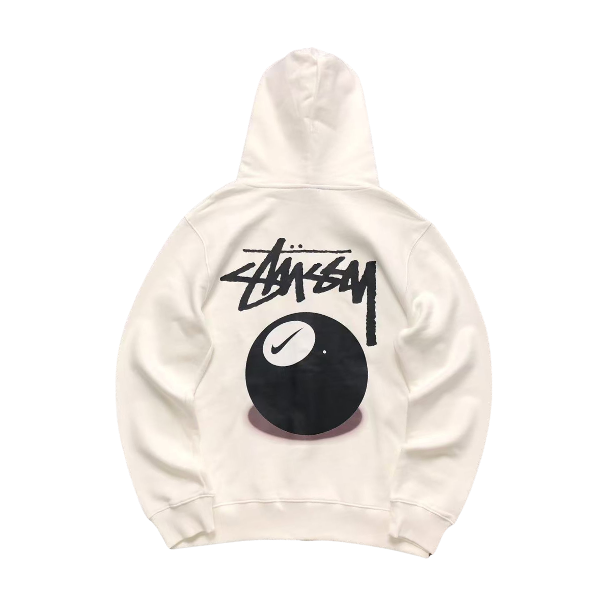 Stussy x Nike 8 Ball Hoodie White