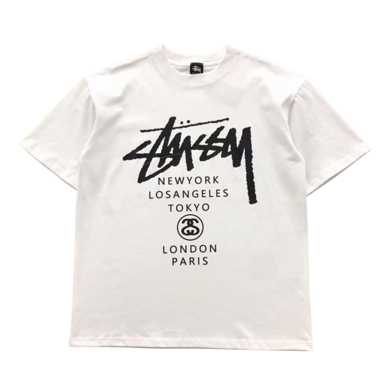 Stussy World Tour Tshirt White Black