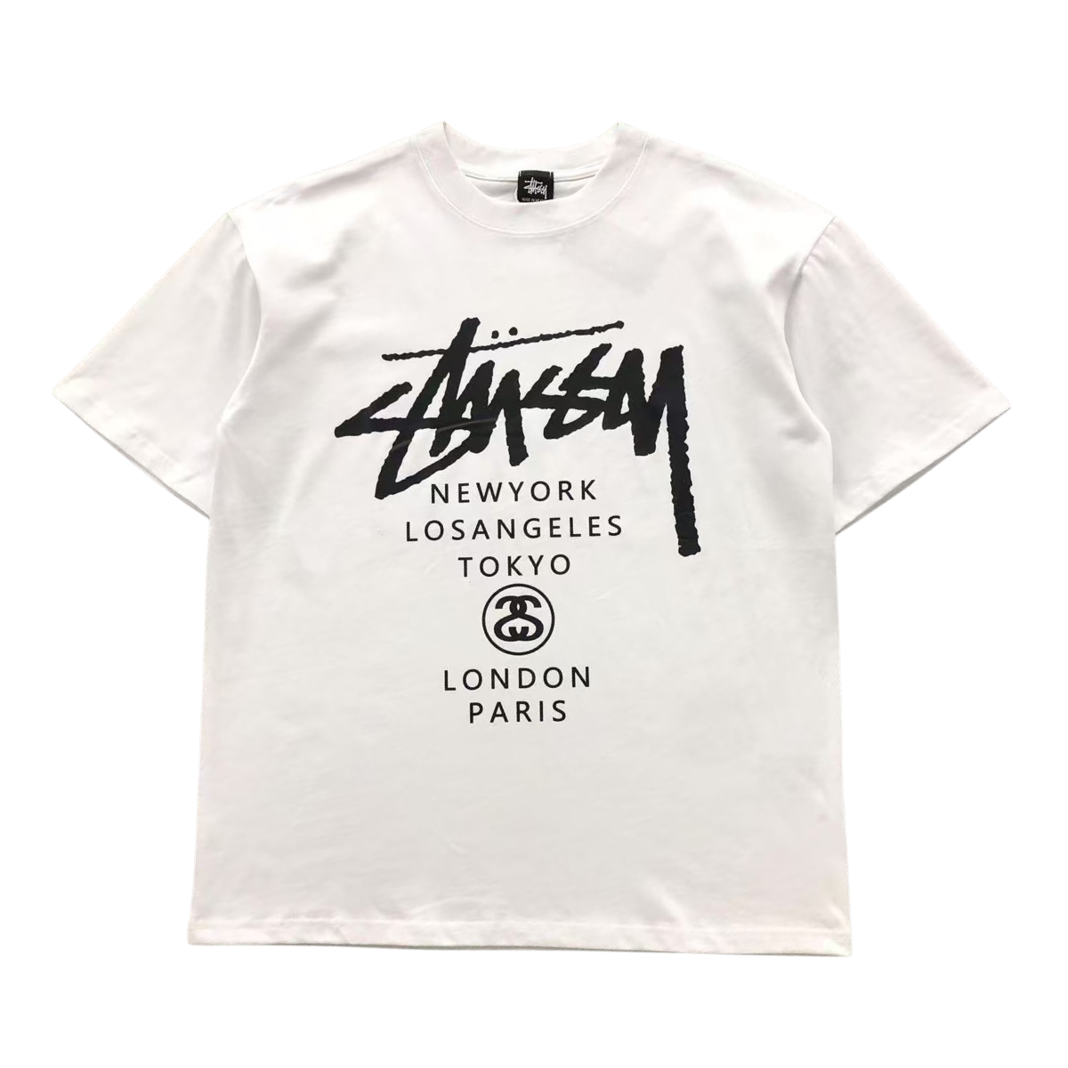 Stussy World Tour Tshirt White Black