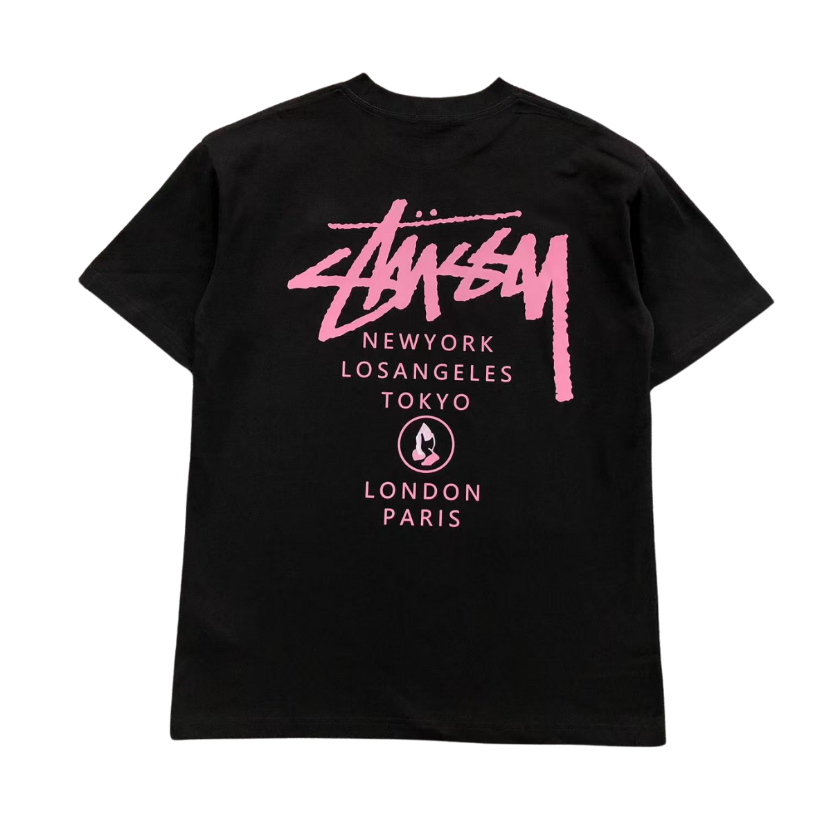 Stussy World Tour Tshirt Black Pink