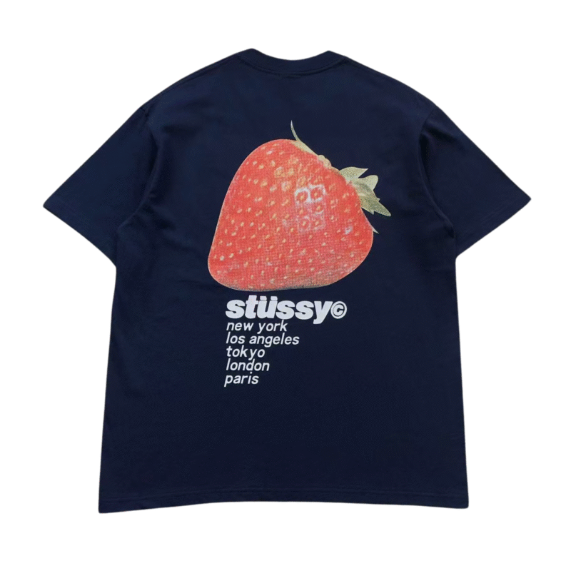 Stussy Strawberry Tshirt Navy