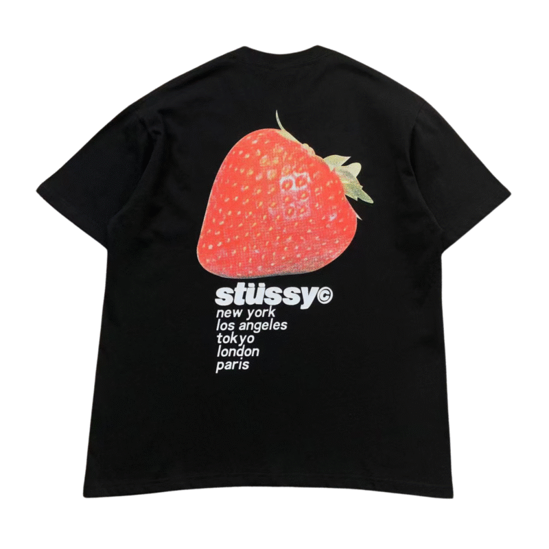 Stussy Strawberry Tshirt Black