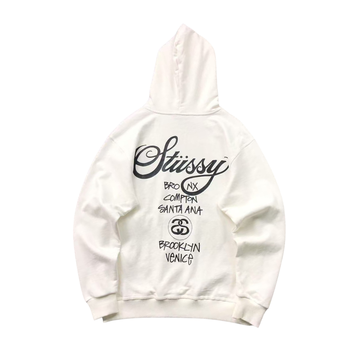 Stussy Logo Hoodie White