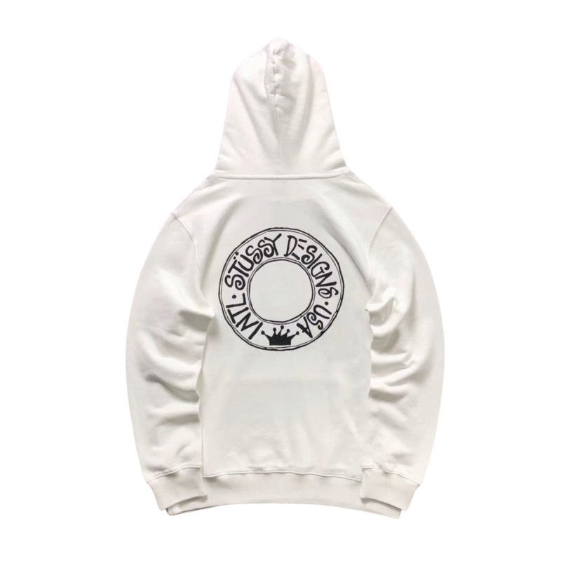 Stussy Logo Hoodie White