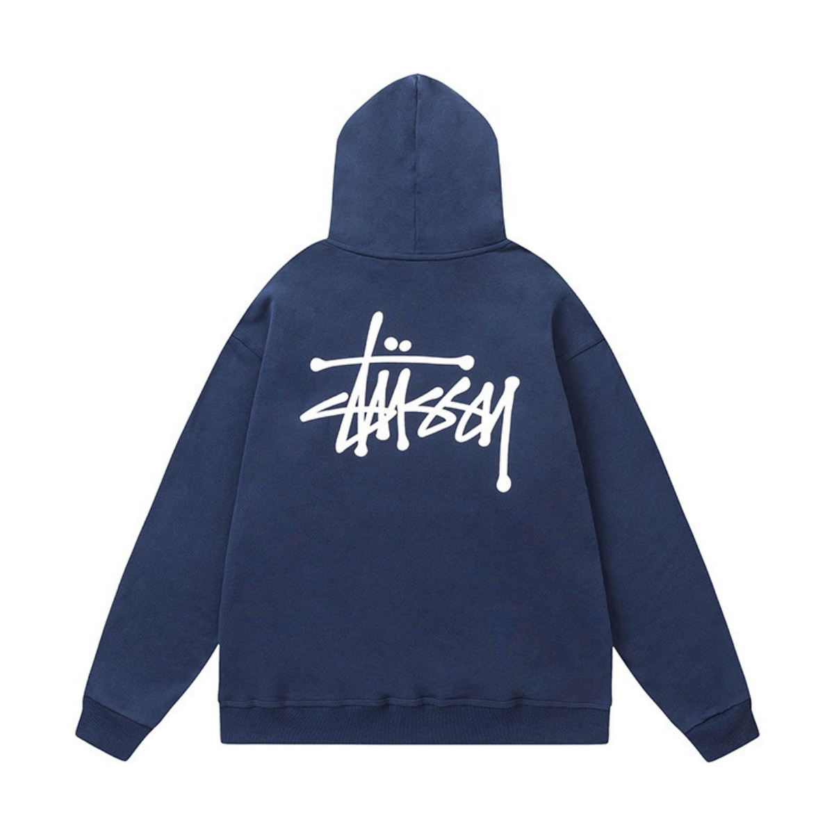 Stussy Logo Hoodie Navy