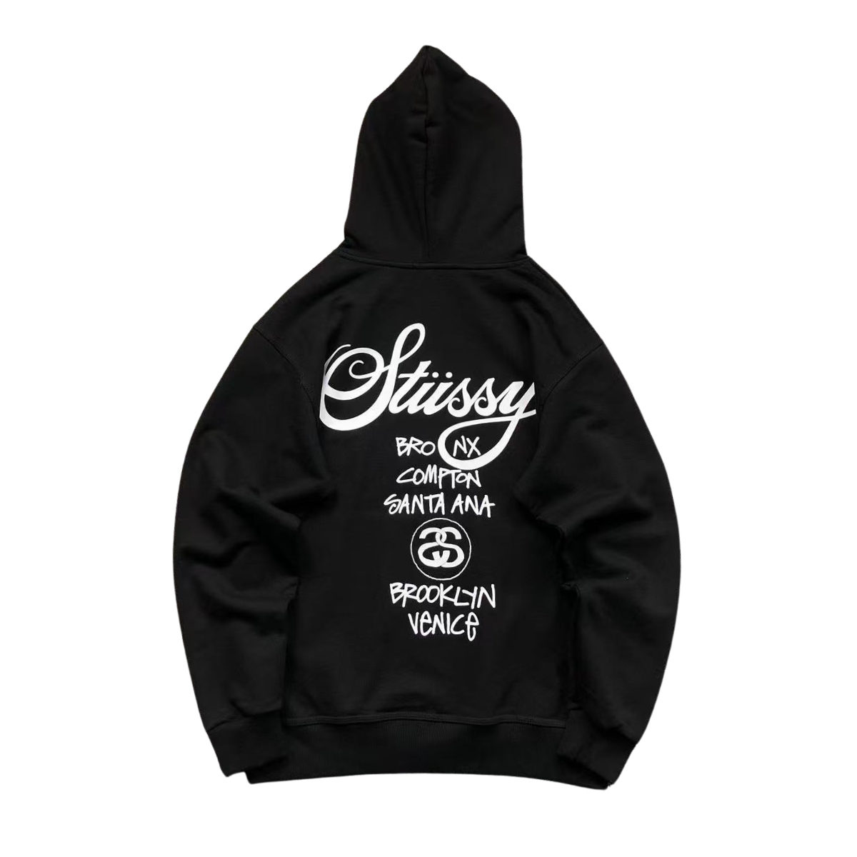 Stussy Logo Hoodie Black nkhjb