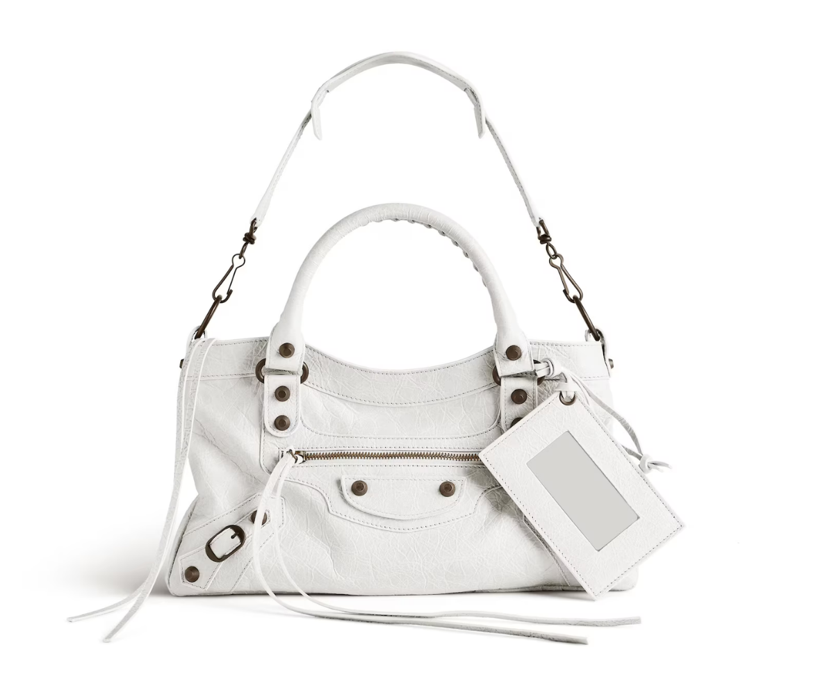 Balenciaga Le City Bag Mirror White