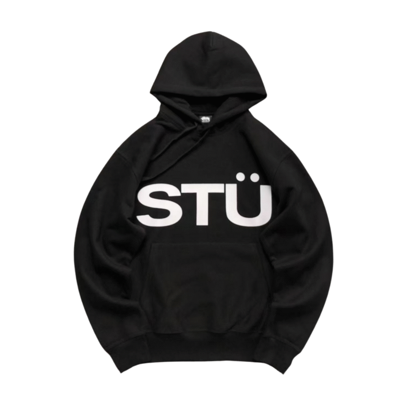 Stussy Logo Hoodie Black
