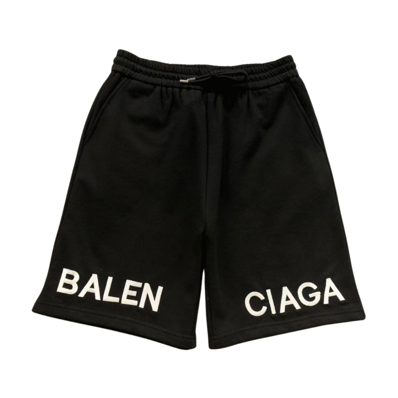 Balenciaga Logo Shorts Black