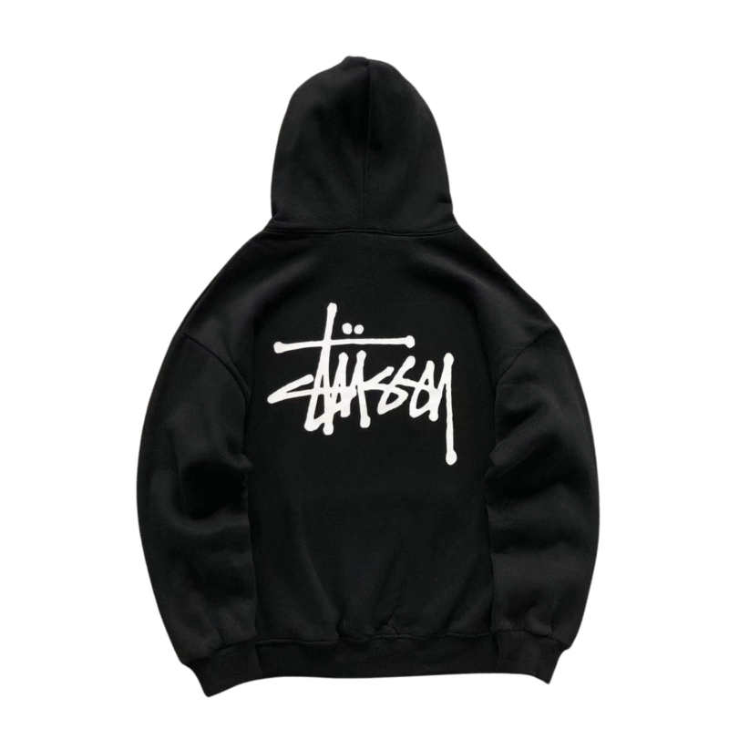 Stussy Logo Hoodie Black