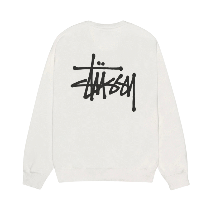 Stussy Logo Crew White