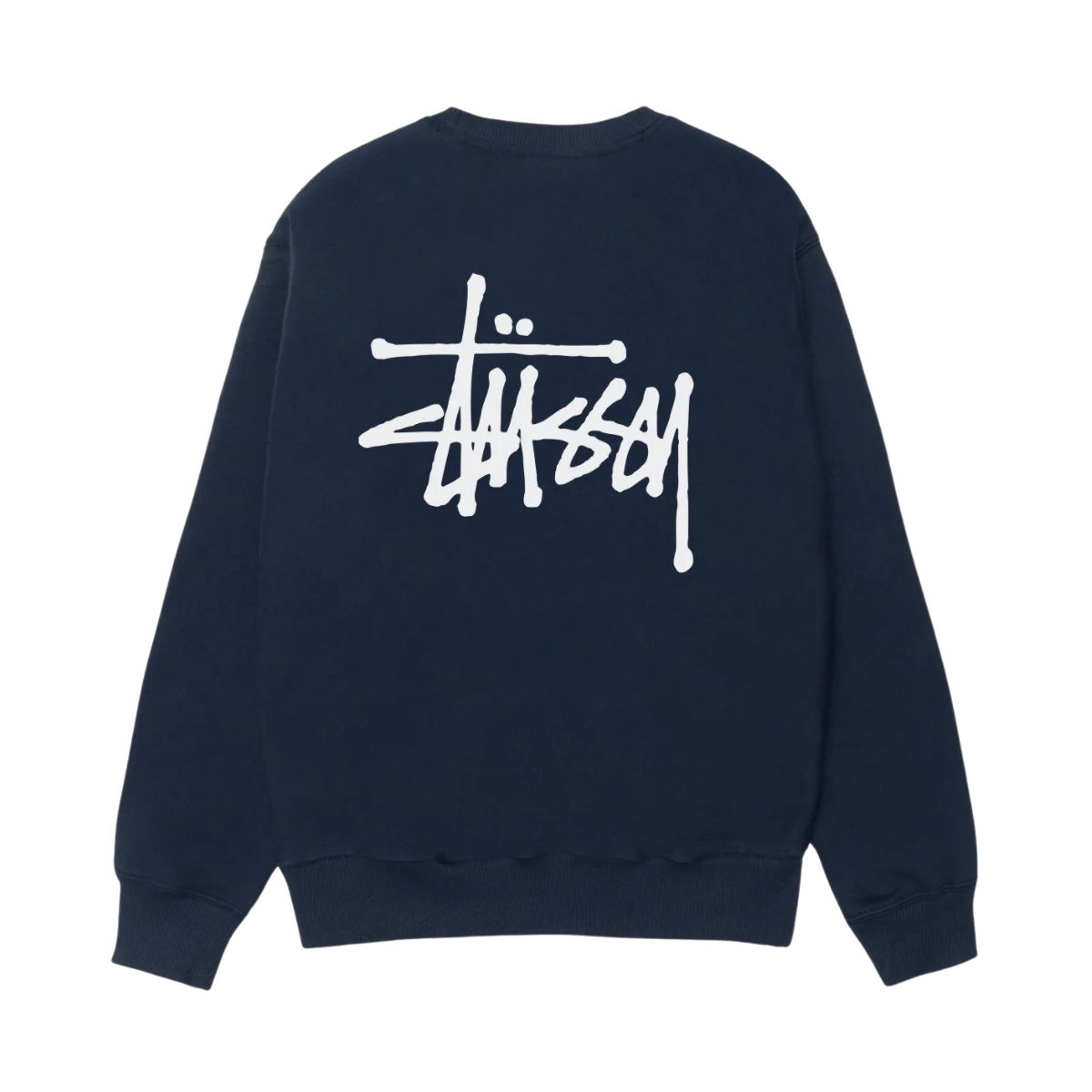 Stussy Logo Crew Navy