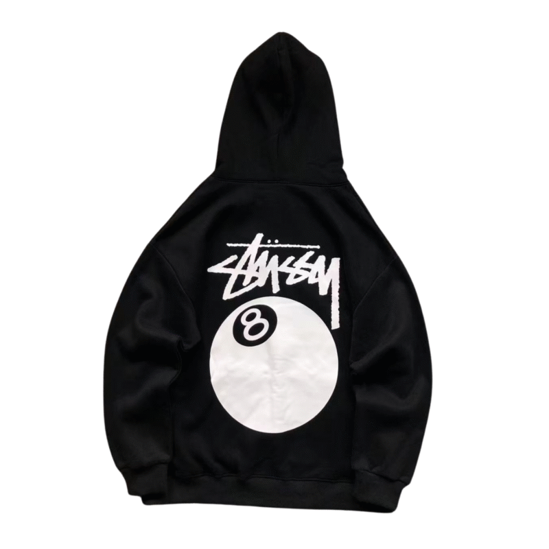 Stussy 8 Ball Hoodie Black