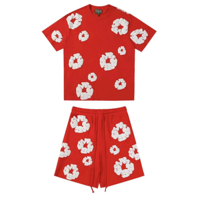 Set Denim Tears White Clouds Red