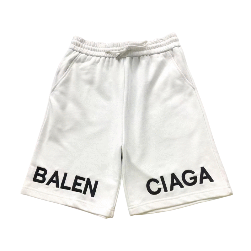 Balenciaga Logo Shorts White