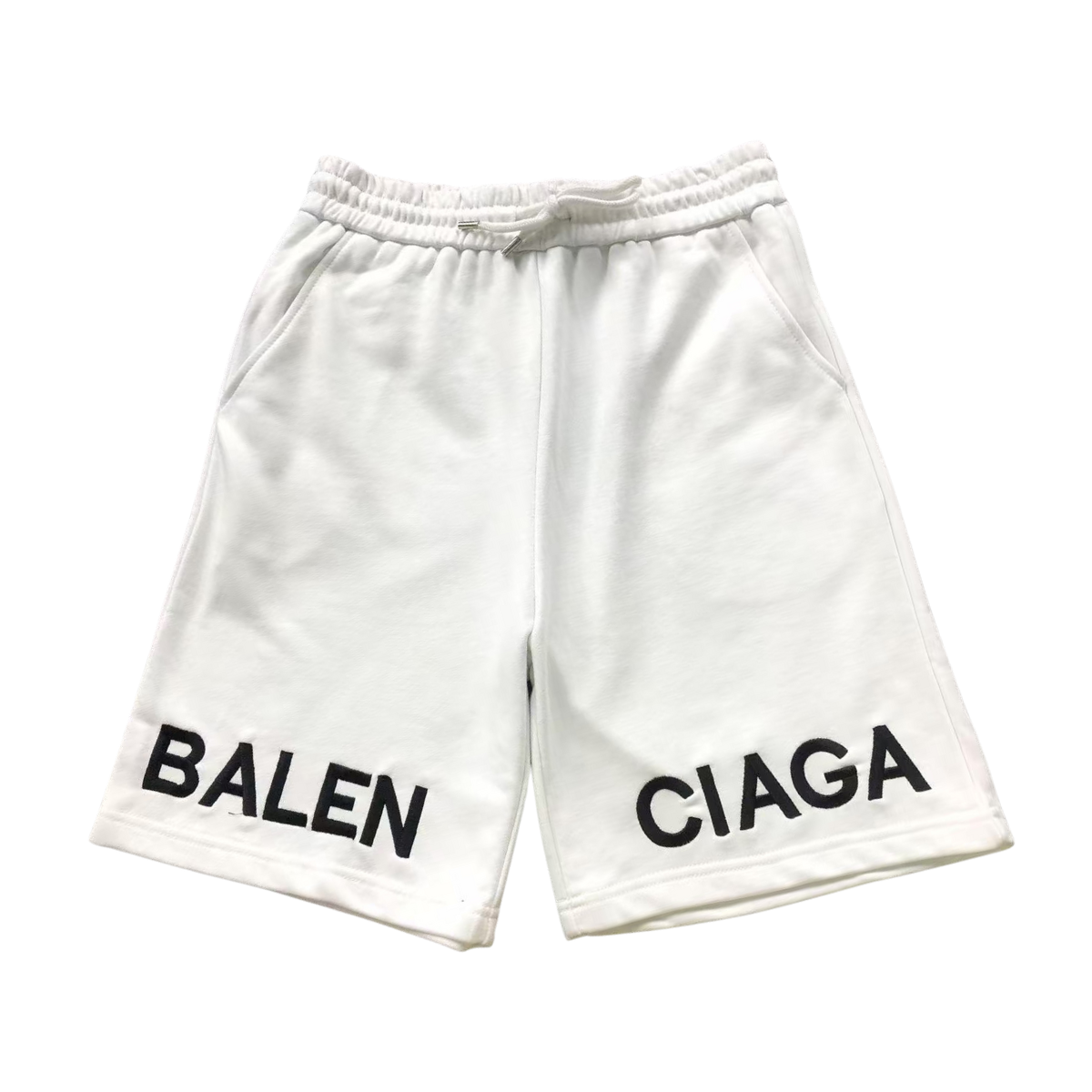 Balenciaga Logo Shorts White