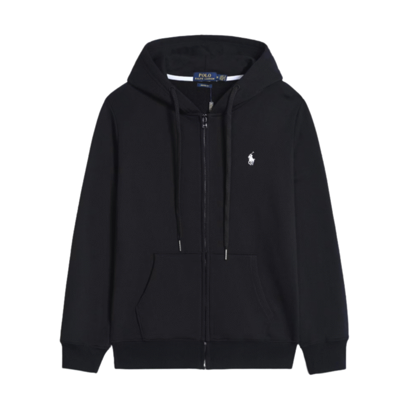 Ralph Lauren Zip Up Black White Logo