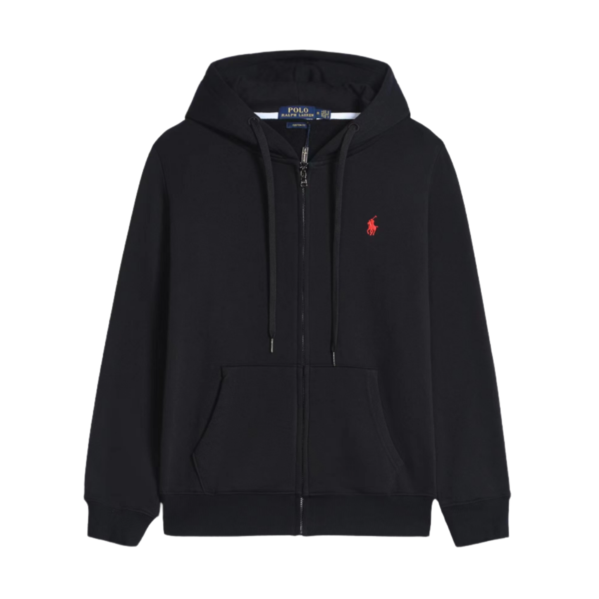 Ralph Lauren Zip Up Black Red Logo