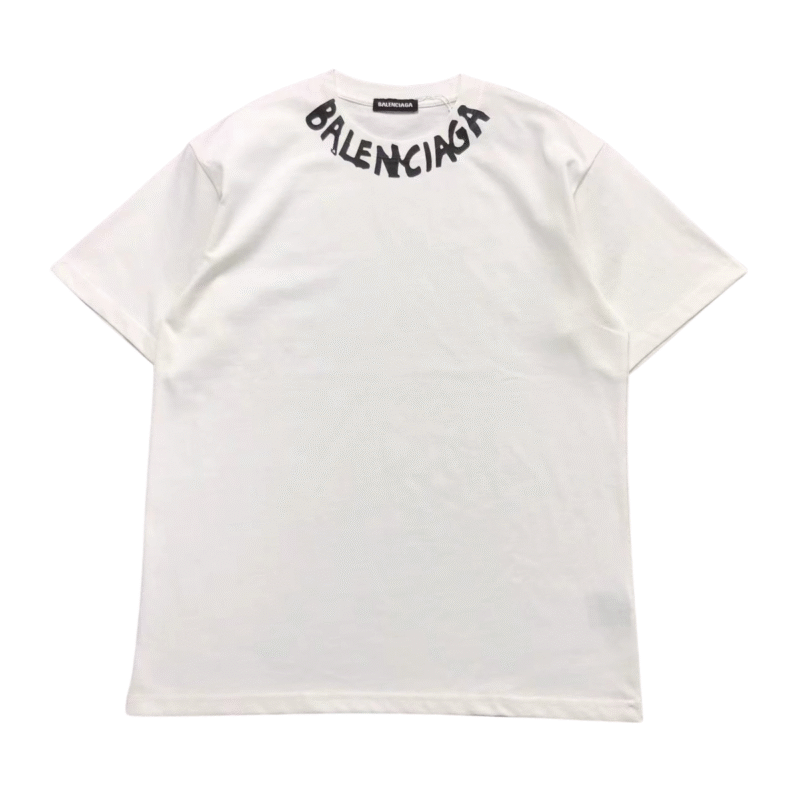 Balenciaga Neck Logo Tshirt White