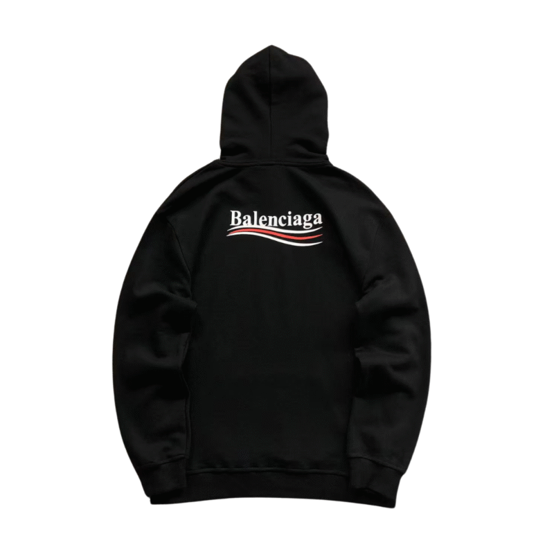Balenciaga Political Logo Hoodie Black