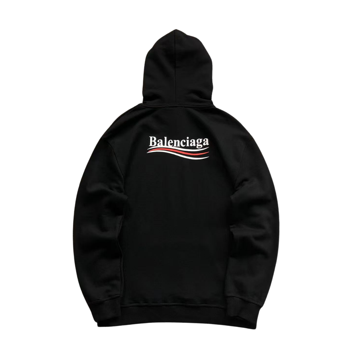 Balenciaga Political Logo Hoodie Black
