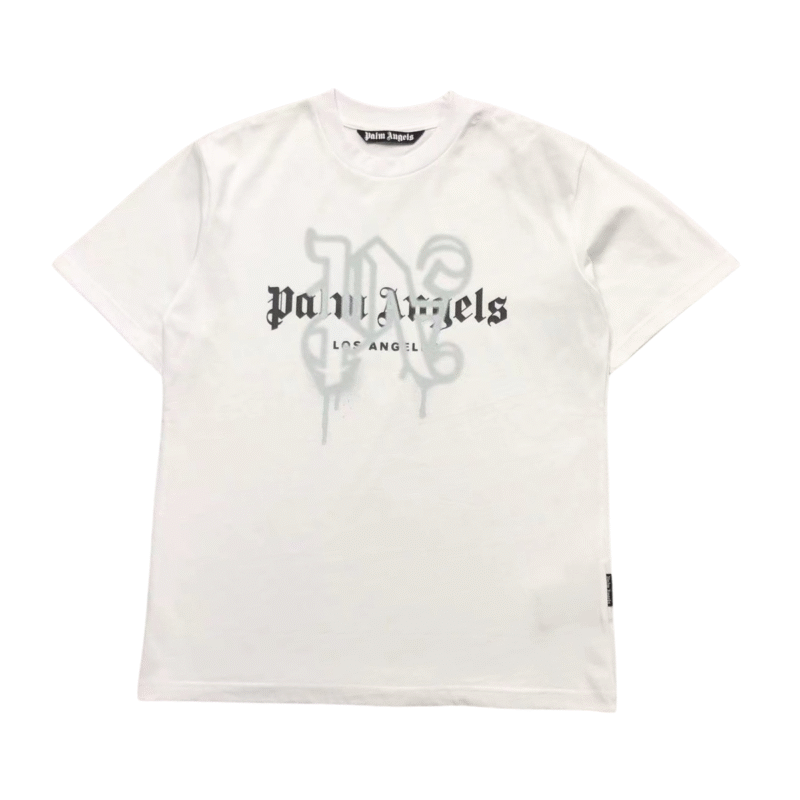 Palm Angels Los Angeles Tshirt White Grey