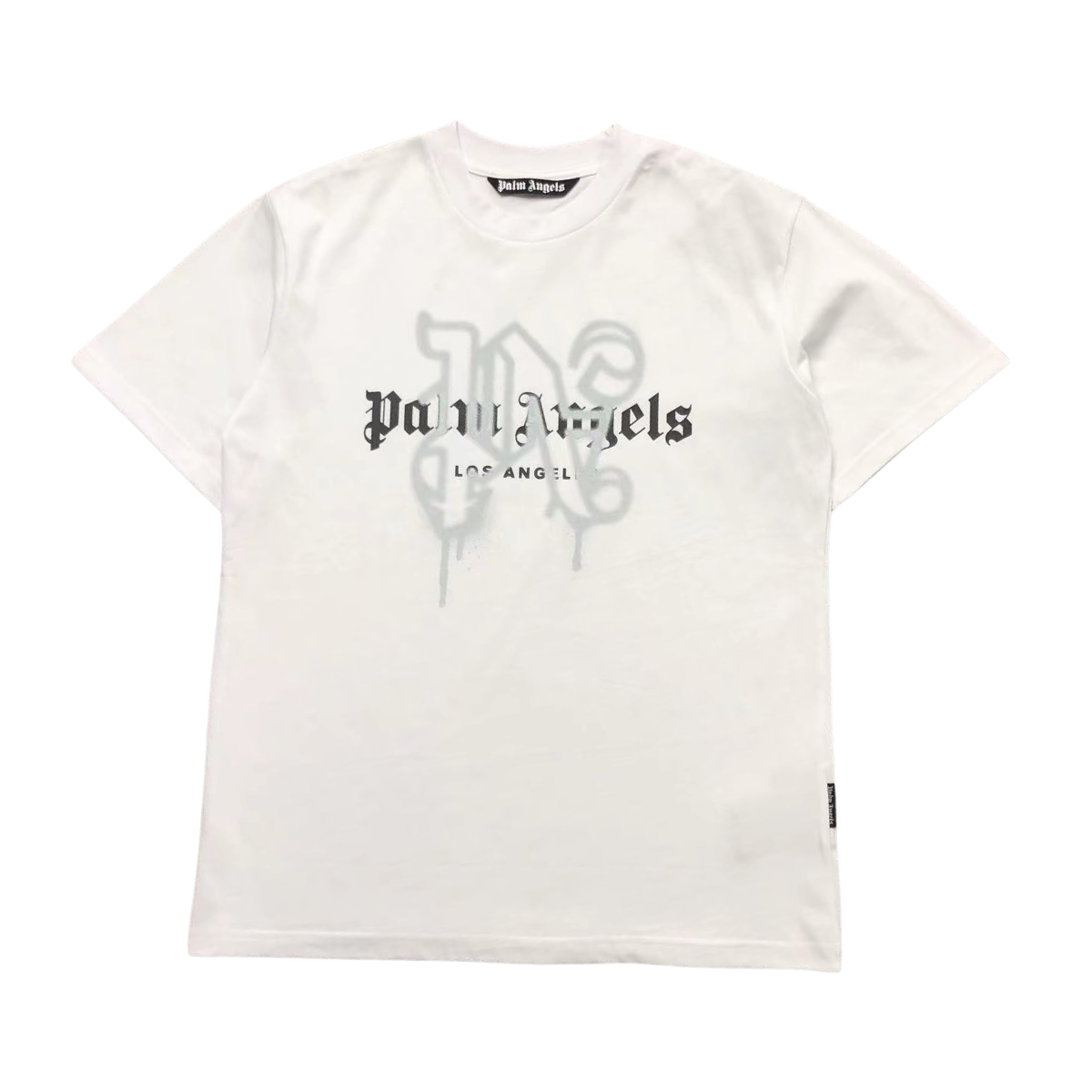 Palm Angels Los Angeles Tshirt White Grey
