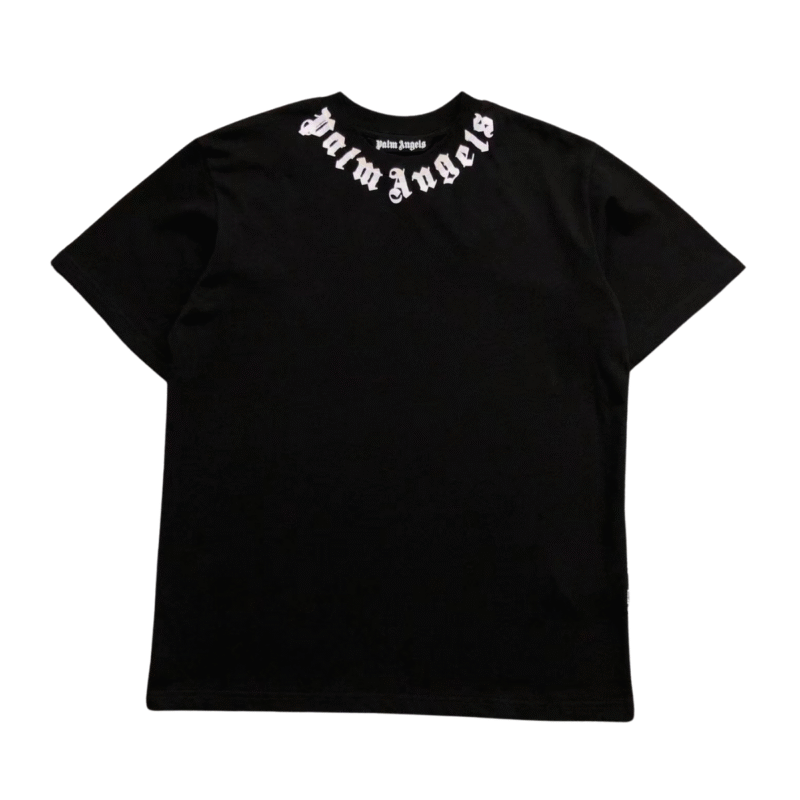 Palm Angels Neck Logo Tshirt Black