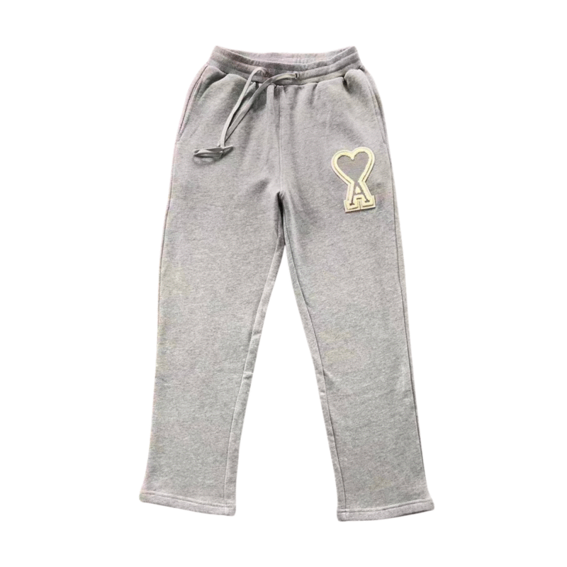 Ami Big Grey Heart Sweatpants Grey