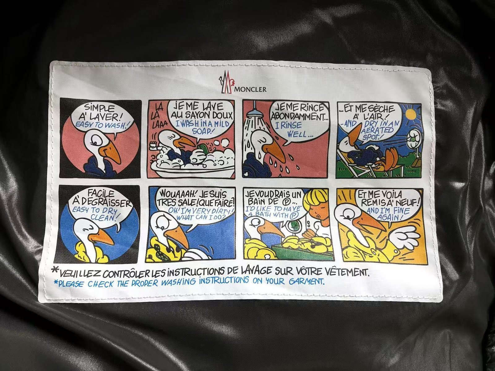 Moncler Logo Shiny Puffer Jacket Black - Image 16