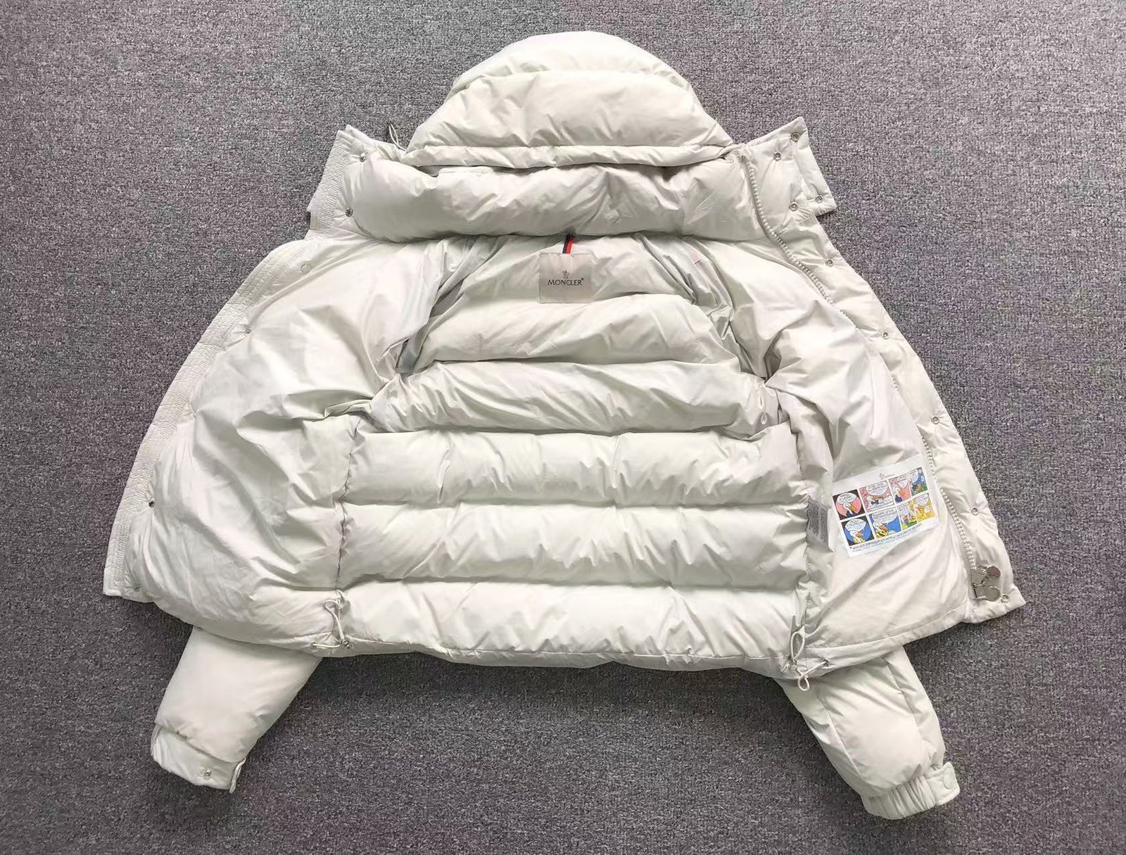 Moncler Logo Puffer Jacket White - Image 21
