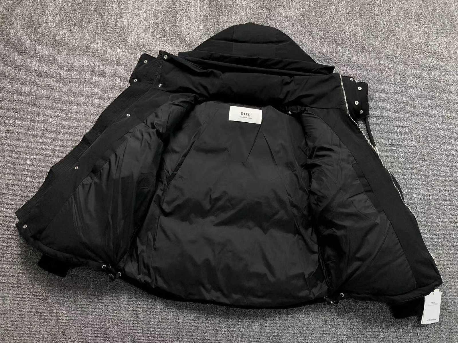 Ami Logo Puffer Jacket Grey - Image 19