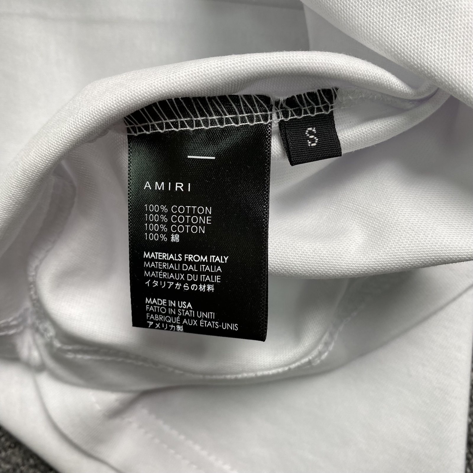 Amiri Rabbit Logo Tshirt White - Image 2