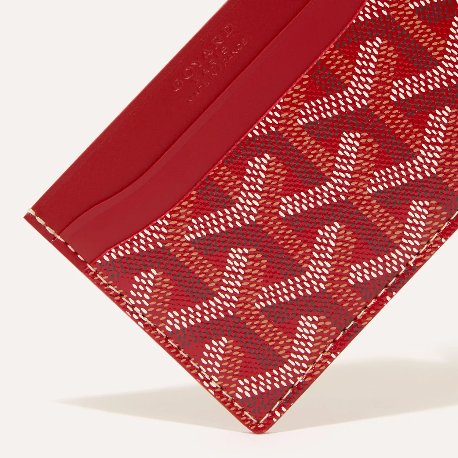 Goyard Card Wallet Red - Image 2
