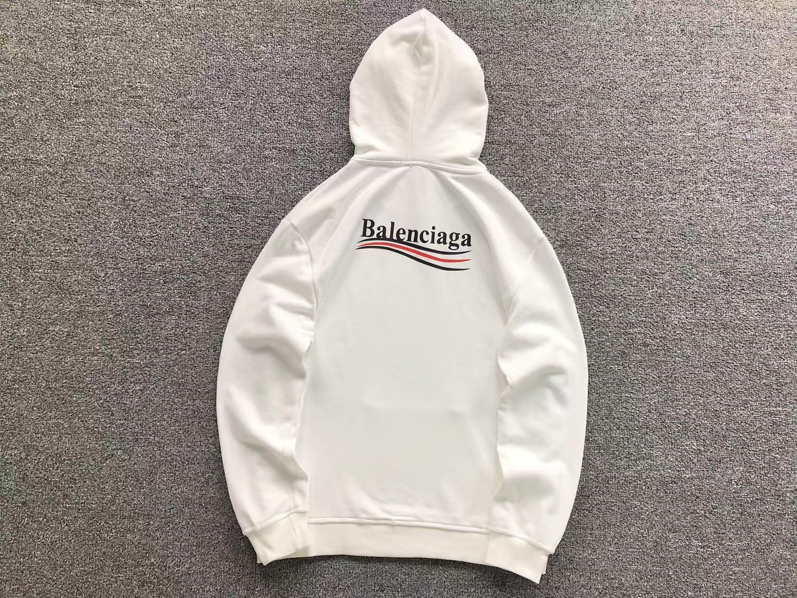 Balenciaga Political Logo Hoodie White - Image 2