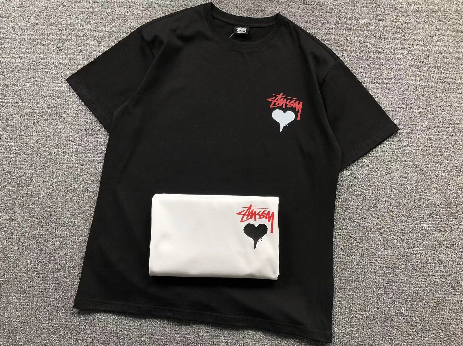 Stussy Heart Graphic Tshirt White - Image 2
