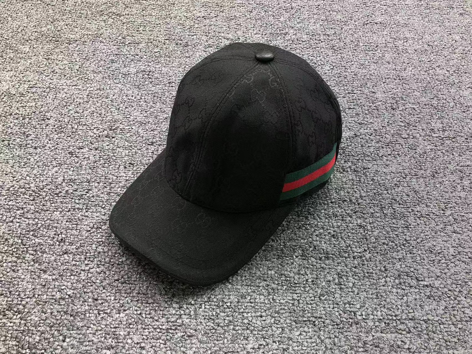 Gucci Logo Pattern Hat Black - Image 2
