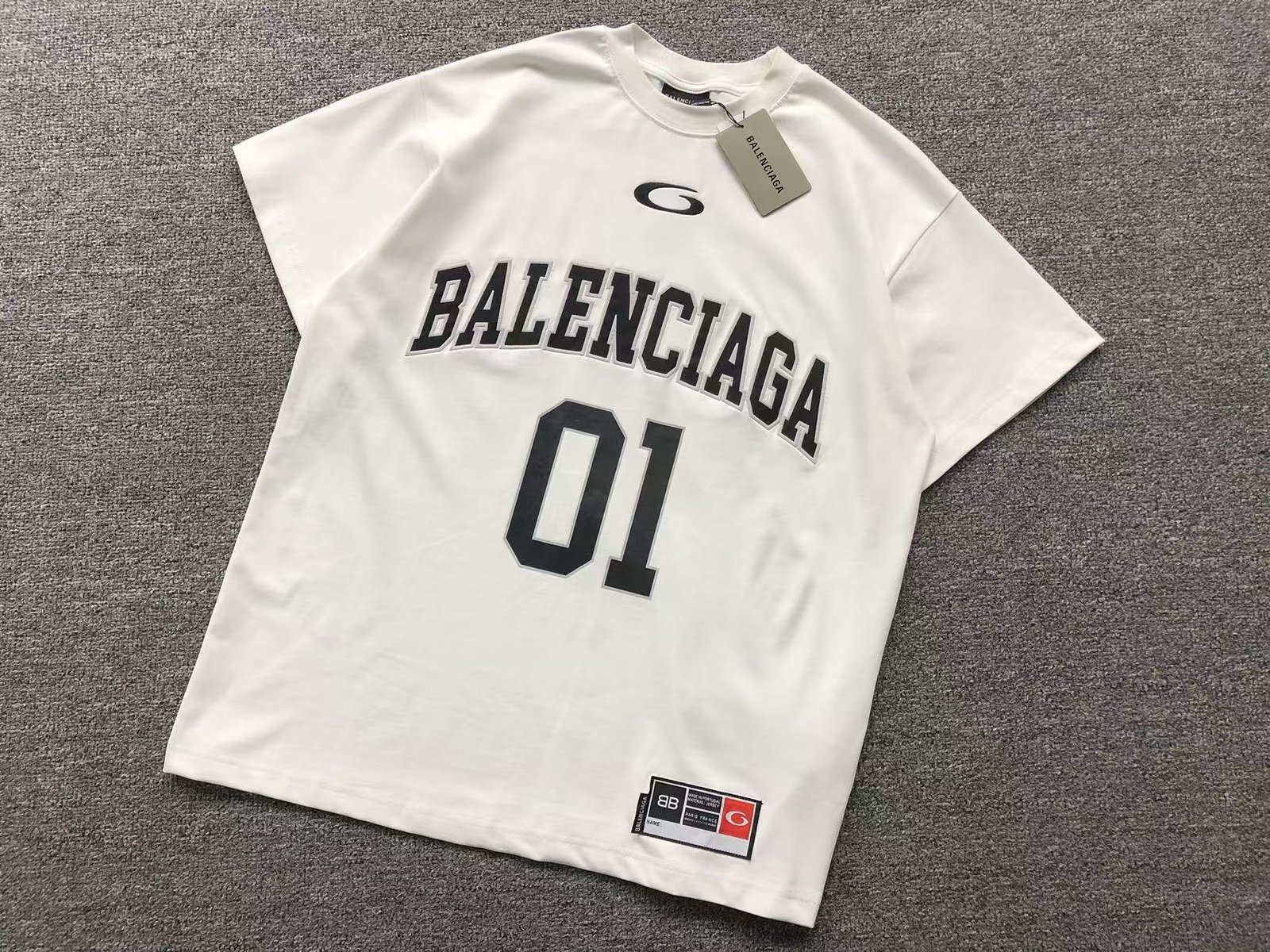 Balenciaga Basketball Tshirt White - Image 2