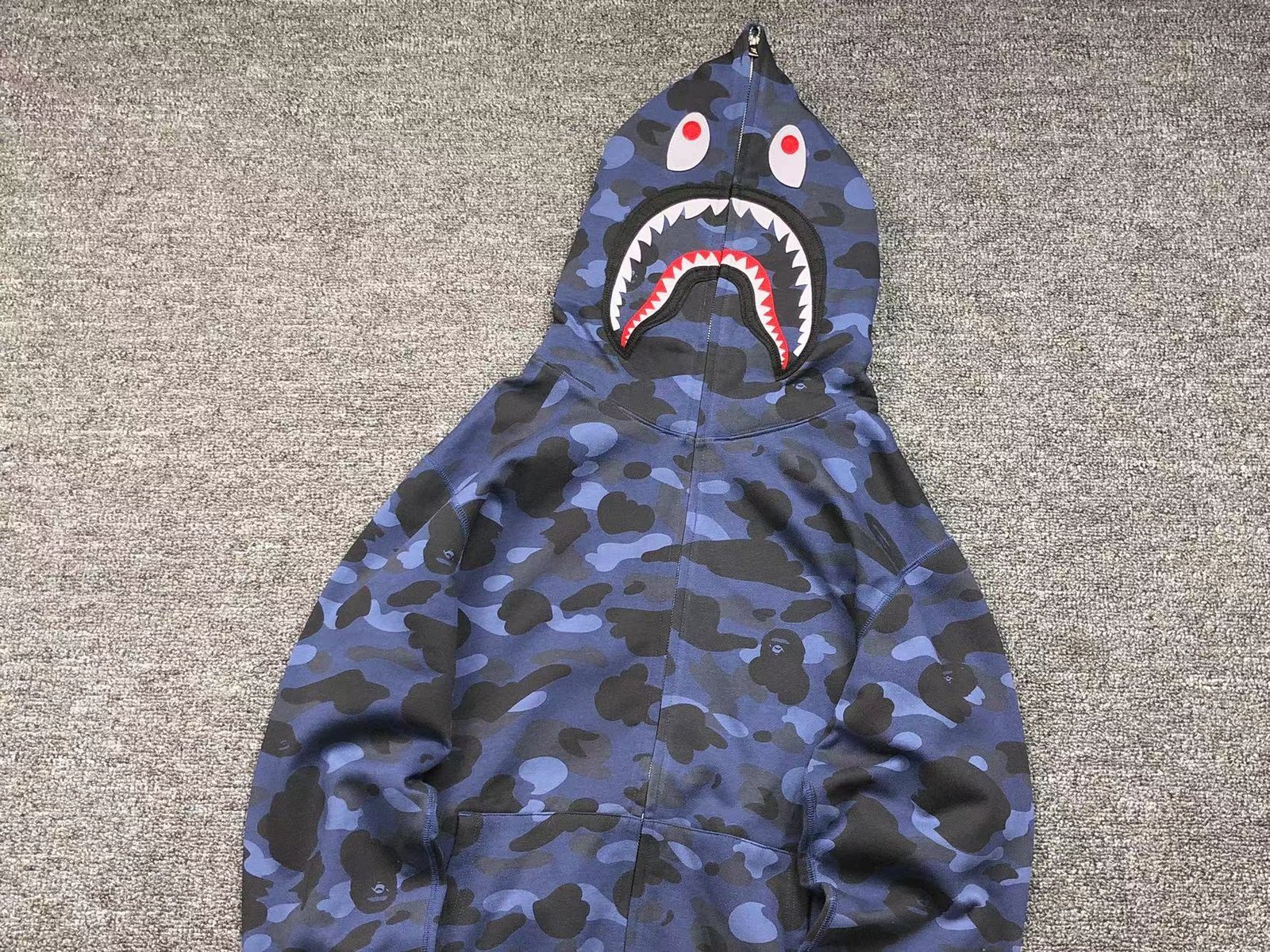 Bape Camo Hoodie Blue - Image 2